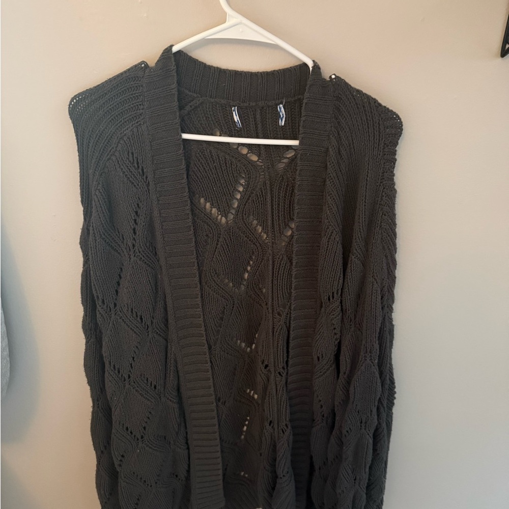 Old Navy Women's Charcoal Knit Cardigan